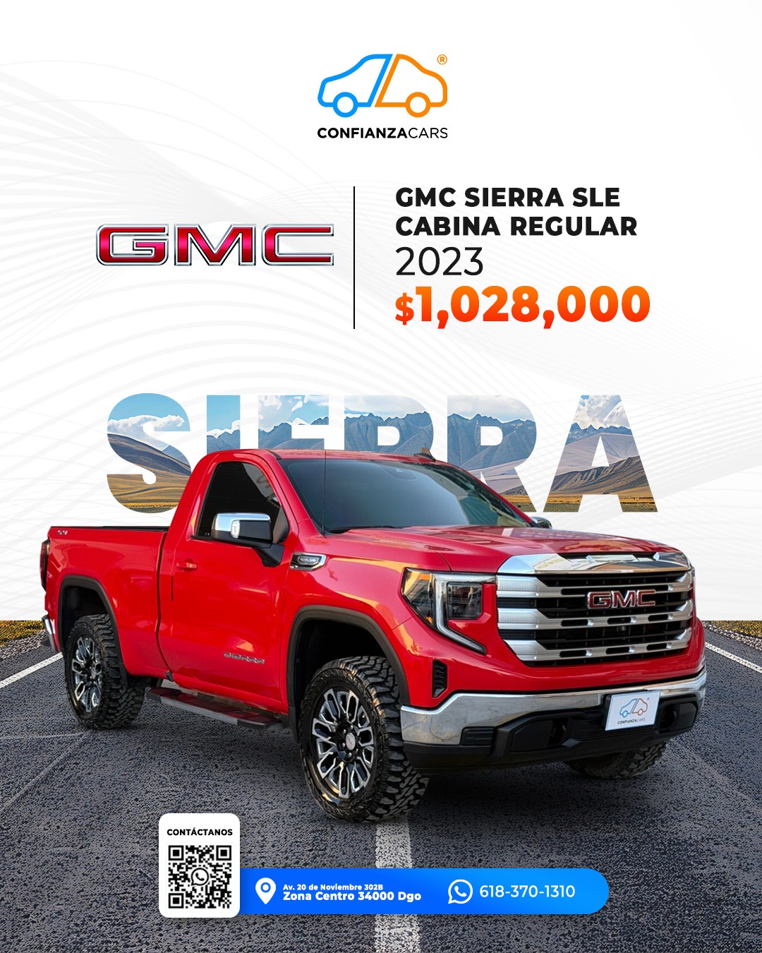 GMC SIERRA SLE CABINA REGULAR 2023