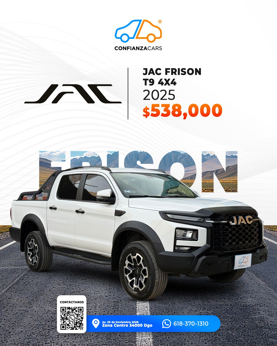JAC FRISON T9 4x4 2025