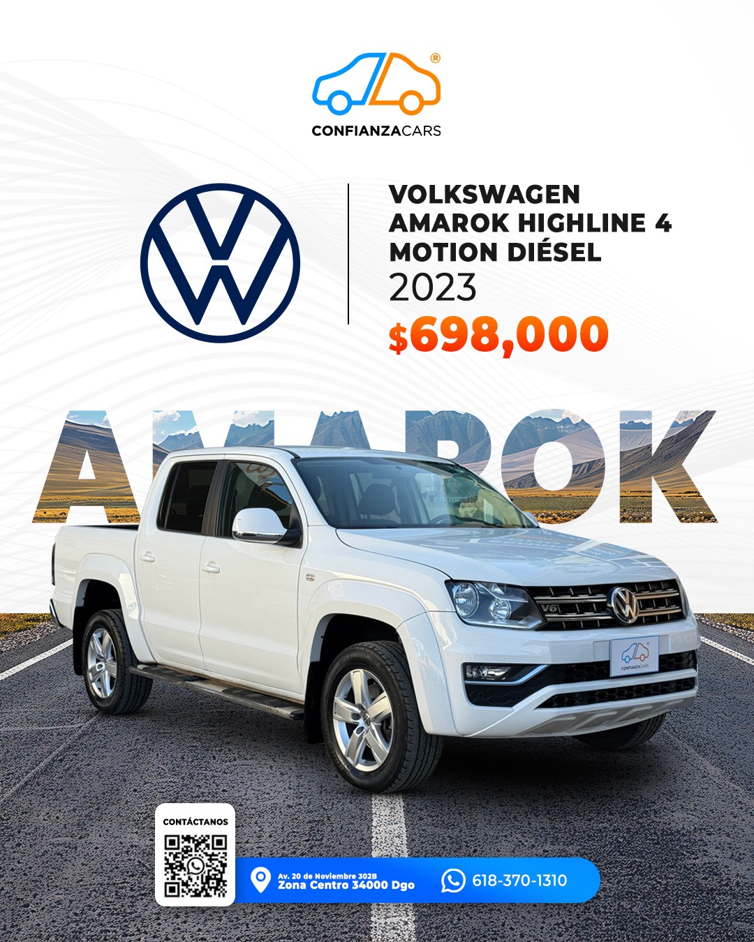 VOLKSWAGEN AMAROK HIGHLINE 4 MOTION DIÉSEL 2023